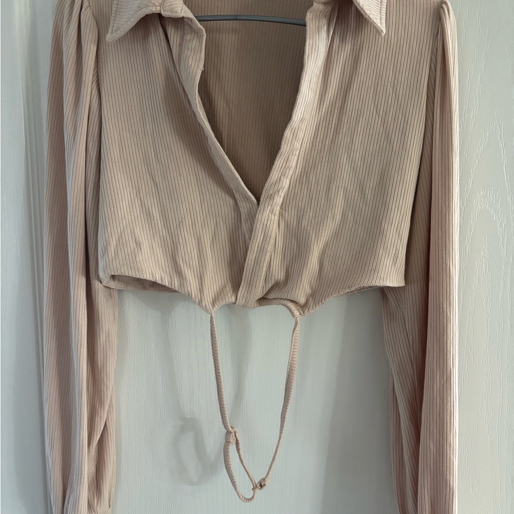 AFRM Ribbed Cream Top - Picture 5 of 6